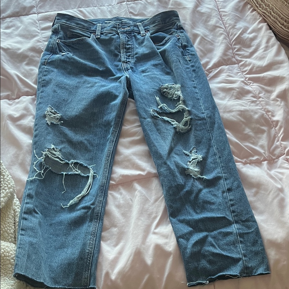 Old Navy Ripped Boyfriend Jeans - Blue